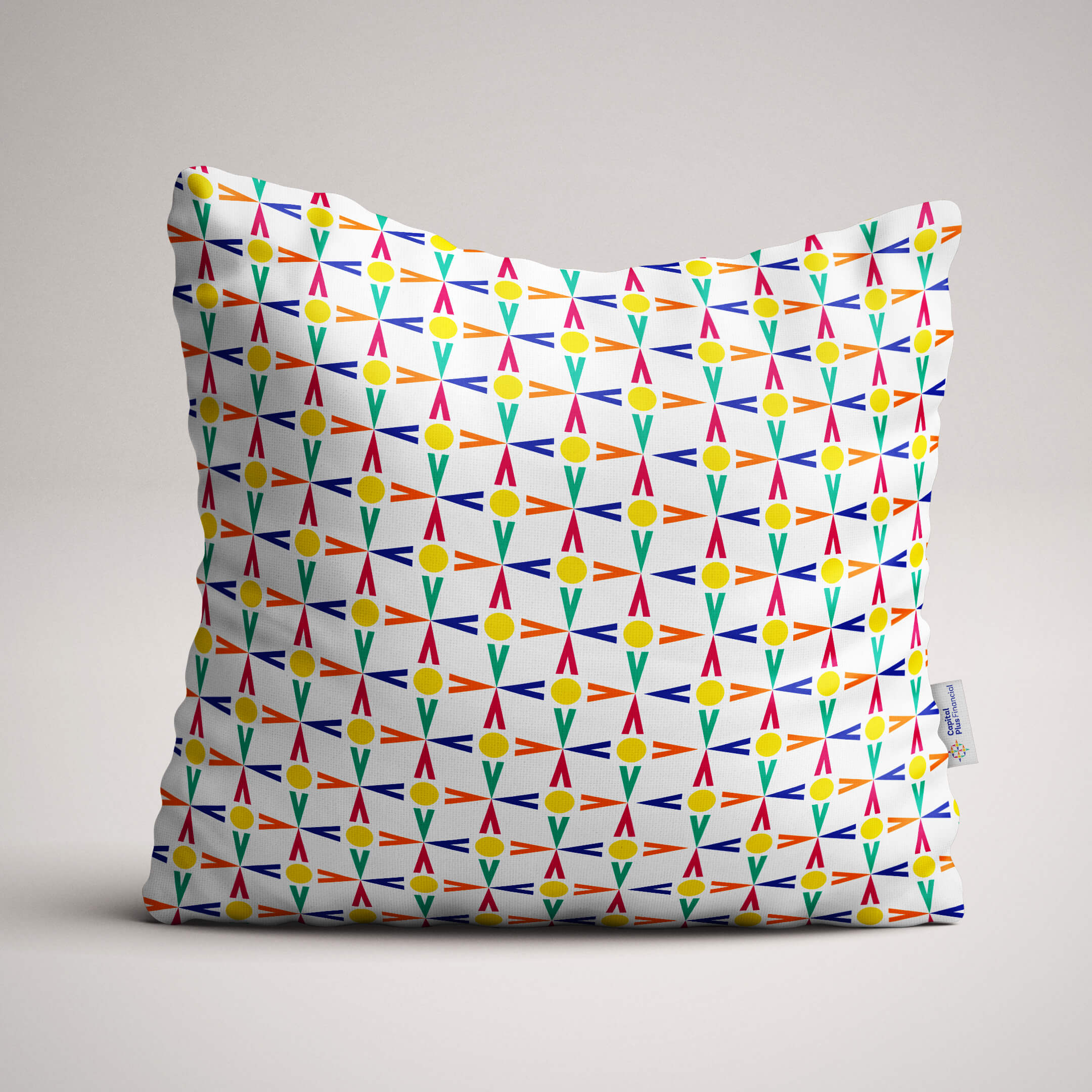 Example of branding applied to throw pillow