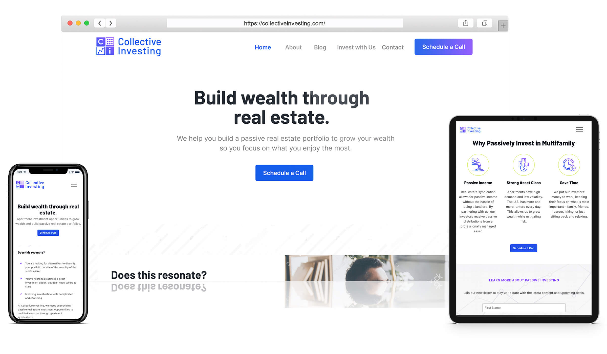 Collective Investing website design